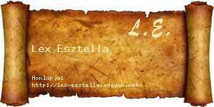 Lex Esztella névjegykártya